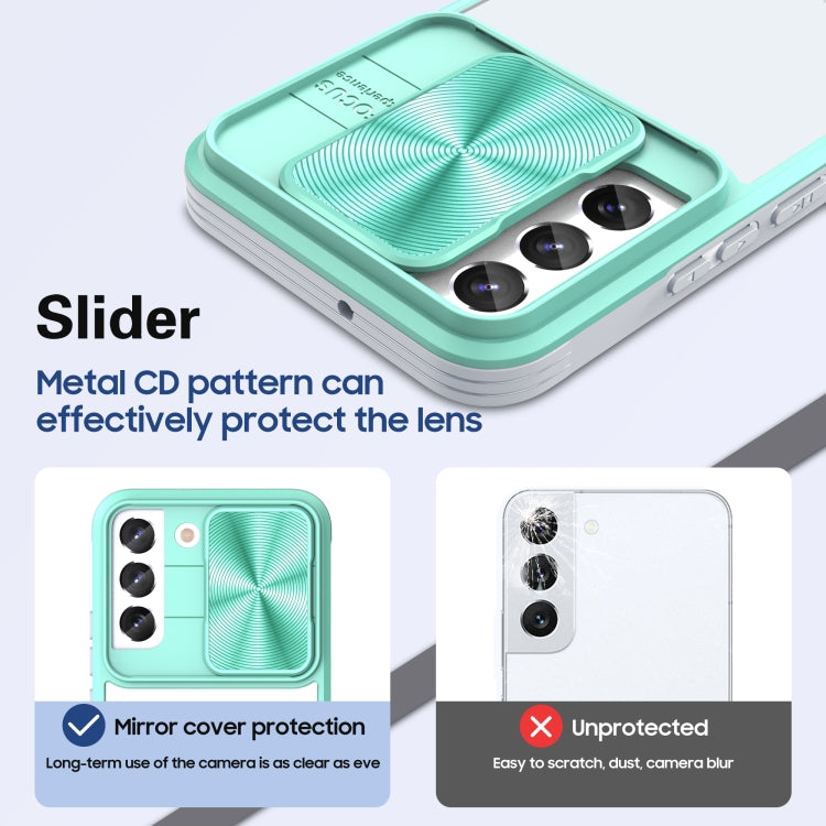 For Samsung Galaxy S22+ 5G 360 degree Full Coverage Sliding Camshield Phone Case
