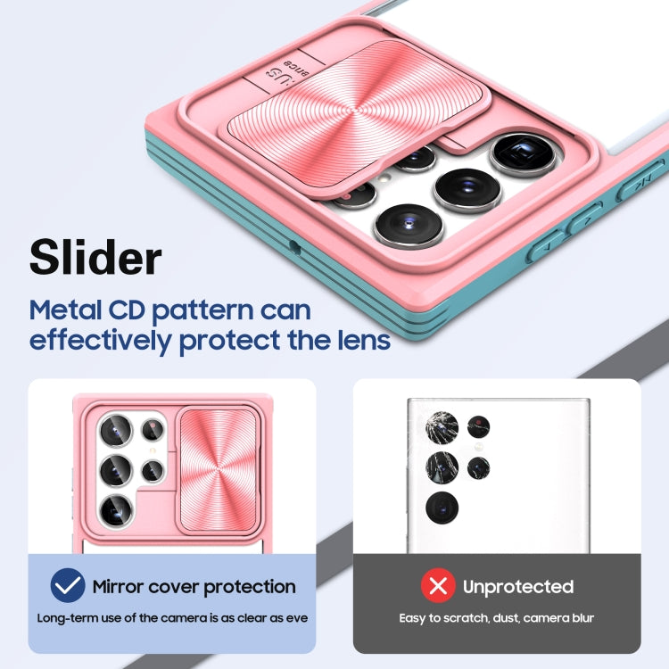 For Samsung Galaxy S22 Ultra 5G 360 degree Full Coverage Sliding Camshield Phone Case