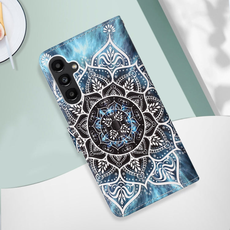For Samsung Galaxy A14 5G Colored Drawing Pattern Plain Weave Leather Phone Case