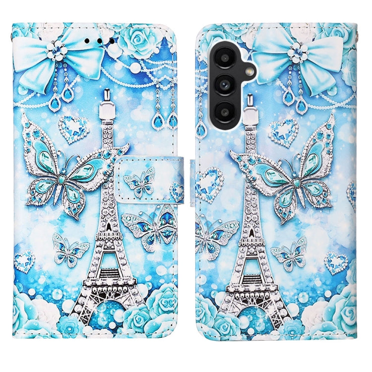 For Samsung Galaxy A14 5G Colored Drawing Pattern Plain Weave Leather Phone Case