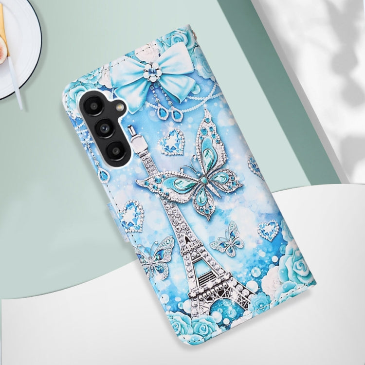 For Samsung Galaxy A14 5G Colored Drawing Pattern Plain Weave Leather Phone Case