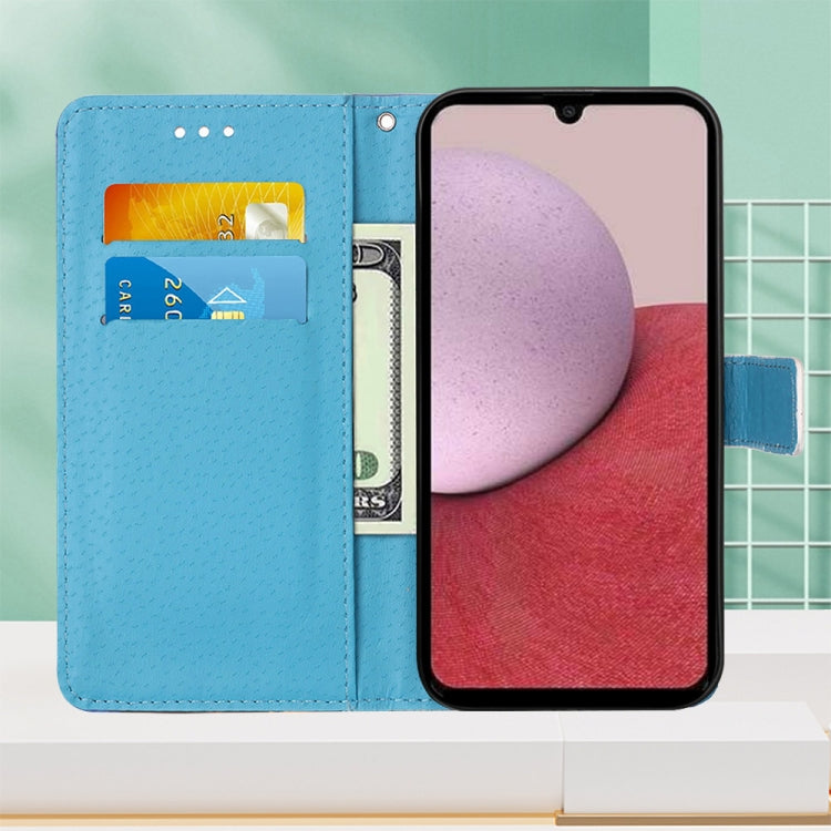For Samsung Galaxy A14 5G Colored Drawing Pattern Plain Weave Leather Phone Case