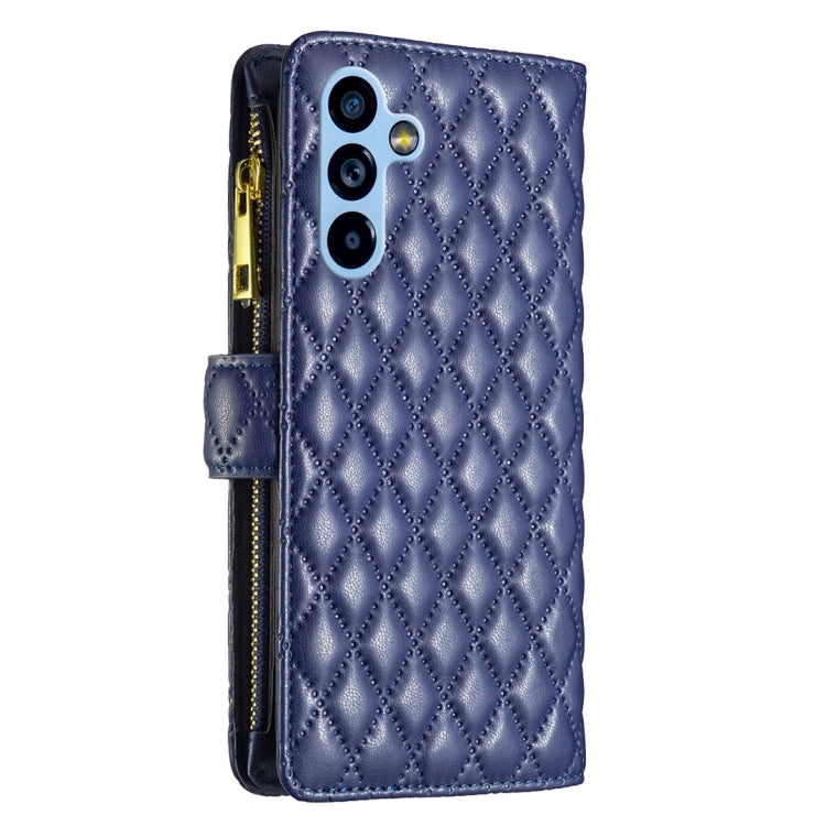 For Samsung Galaxy A54 5G Diamond Lattice Zipper Wallet Leather Flip Phone Case