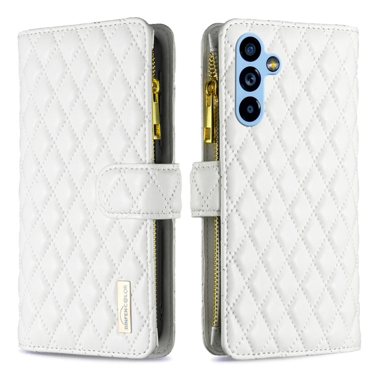 For Samsung Galaxy A54 5G Diamond Lattice Zipper Wallet Leather Flip Phone Case