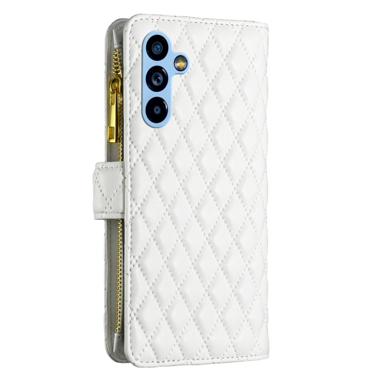 For Samsung Galaxy A54 5G Diamond Lattice Zipper Wallet Leather Flip Phone Case