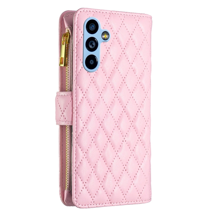 For Samsung Galaxy A54 5G Diamond Lattice Zipper Wallet Leather Flip Phone Case