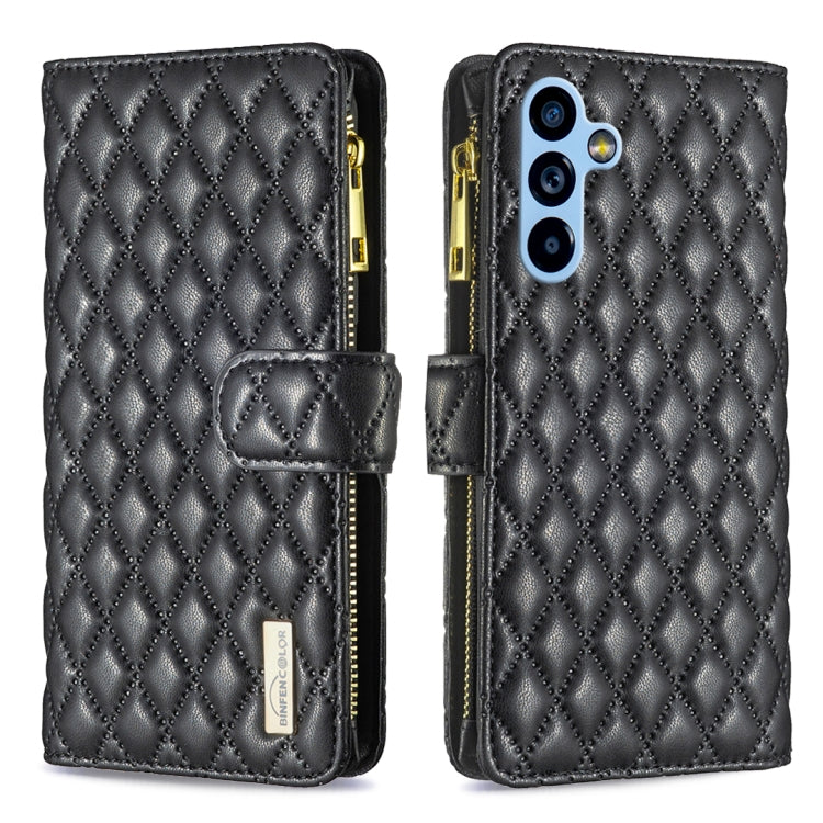 For Samsung Galaxy A54 5G Diamond Lattice Zipper Wallet Leather Flip Phone Case