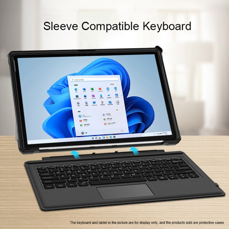 For Microsoft Surface Pro 8 Striped Hollow Tablet Case(Black)