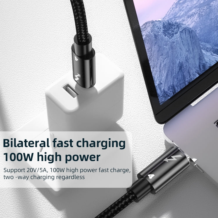 100W Type-C to Type-C Compatible Thunderbolt 4 Full-function Data Cable, Length:0.5m