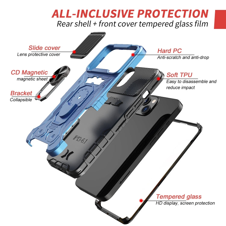 For iPhone 14 All-inclusive PC TPU Glass Film Integral Phone Case