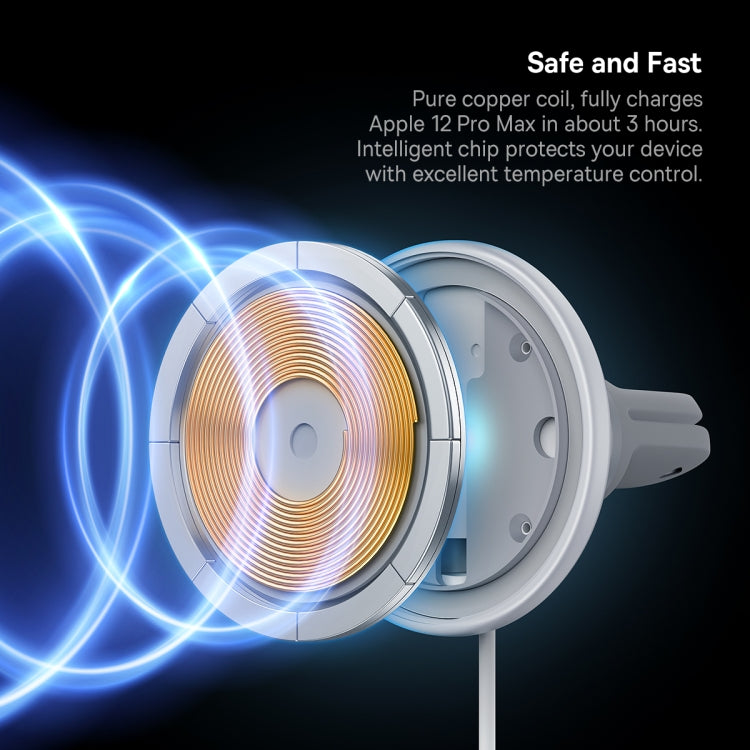 Baseus CW01 40W Magnetic Wireless Charging Car Holder, Interface:USB-C / Type-C