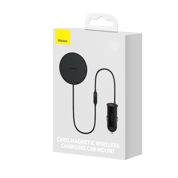 Baseus CW01 40W Magnetic Wireless Charging Car Holder, Interface:USB