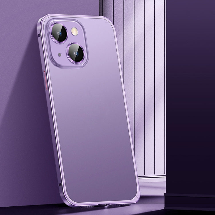 For iPhone 13 Spring Buckle Metal Frosted Phone Case
