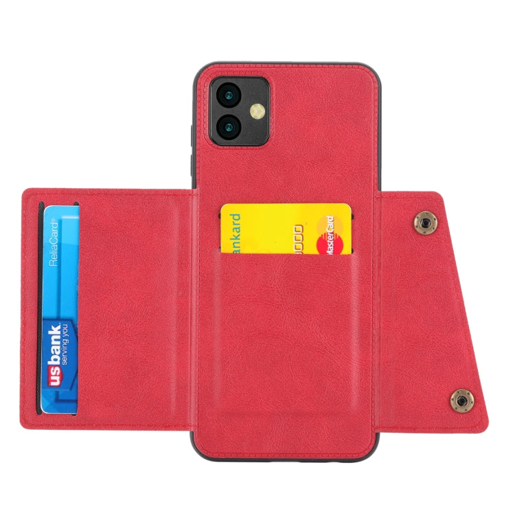 For Samsung Galaxy A04 Double Buckle Card Slots Magnetic Phone Case
