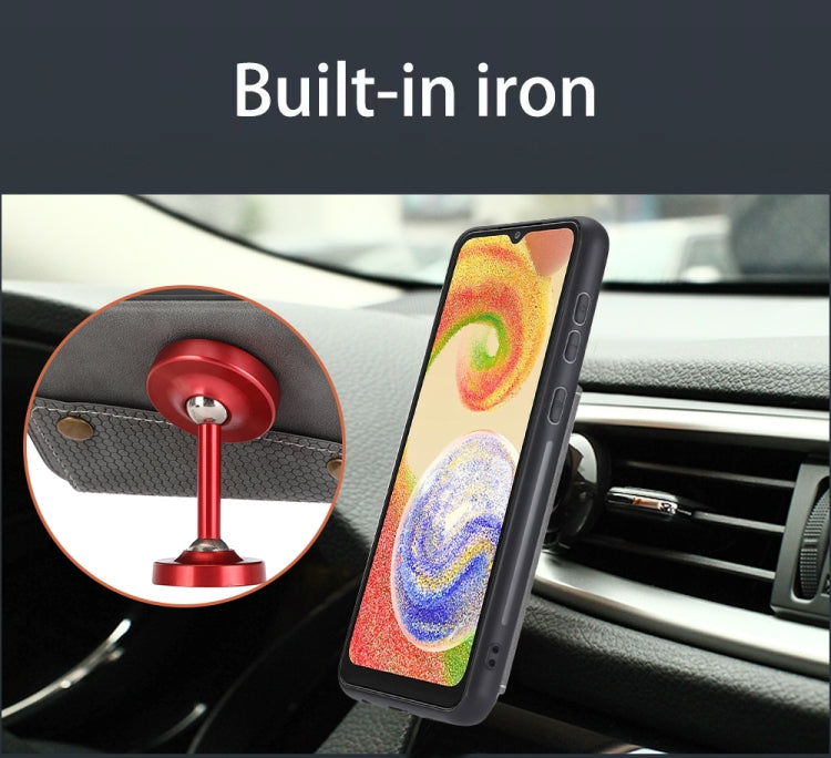 For Samsung Galaxy A04 Double Buckle Card Slots Magnetic Phone Case