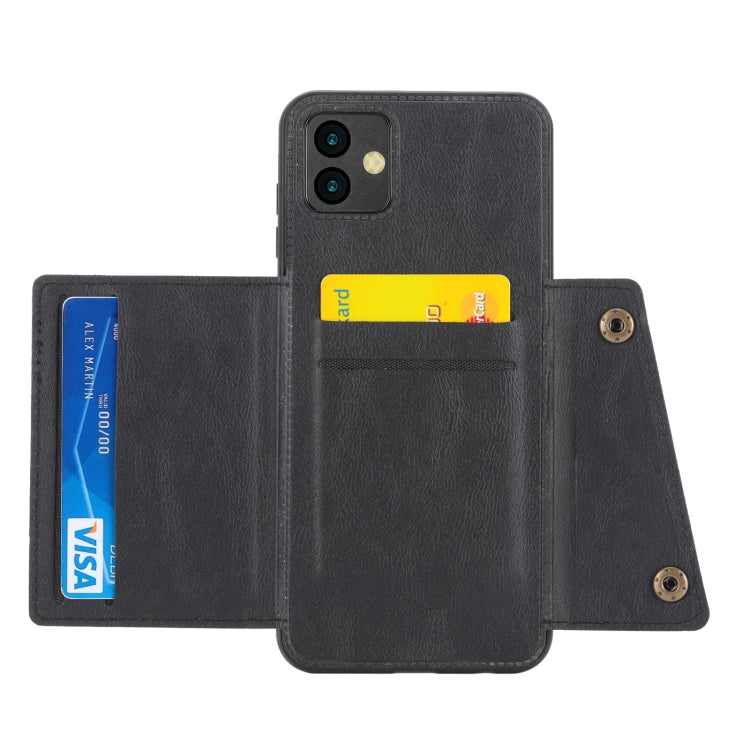 For Samsung Galaxy A04 Double Buckle Card Slots Magnetic Phone Case