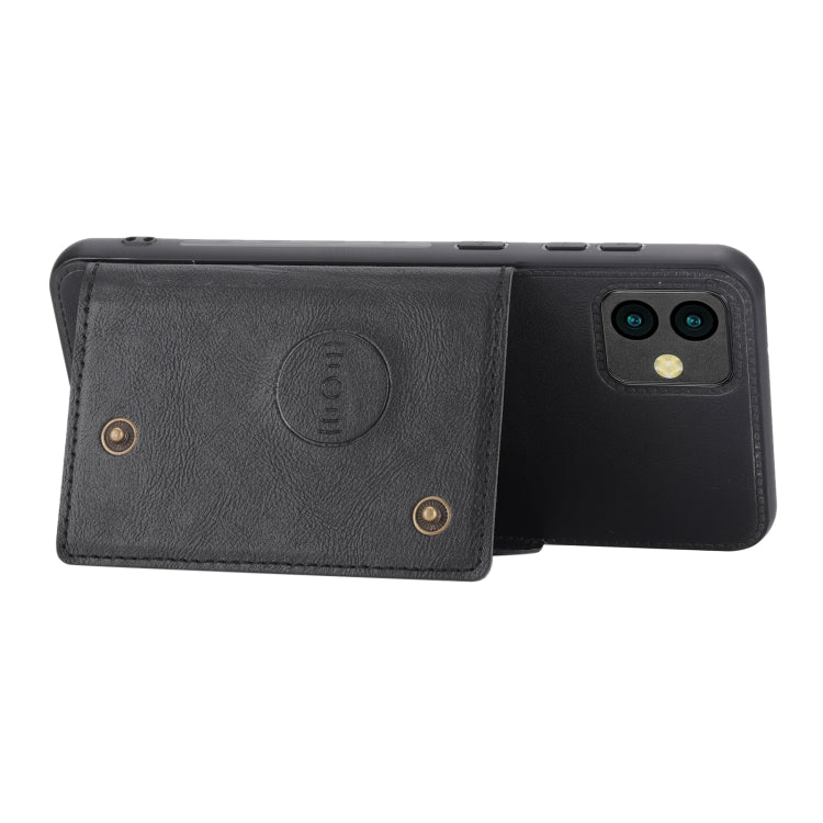 For Samsung Galaxy A04 Double Buckle Card Slots Magnetic Phone Case