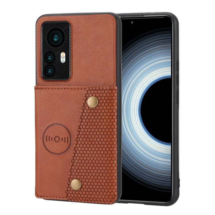 For Xiaomi 12T Pro Double Buckle Card Slots Magnetic Phone Case