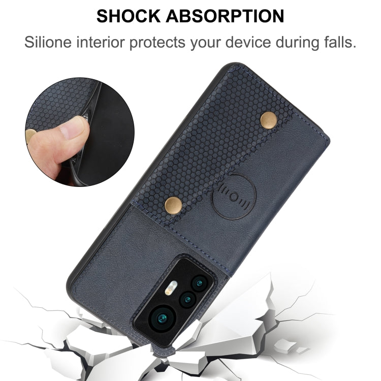 For Xiaomi 12T Pro Double Buckle Card Slots Magnetic Phone Case