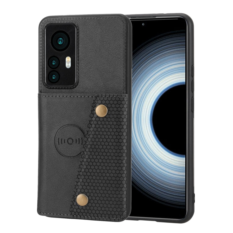 For Xiaomi 12T Pro Double Buckle Card Slots Magnetic Phone Case