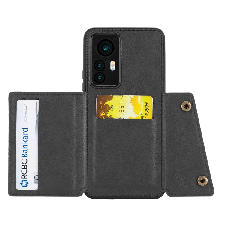 For Xiaomi 12T Pro Double Buckle Card Slots Magnetic Phone Case