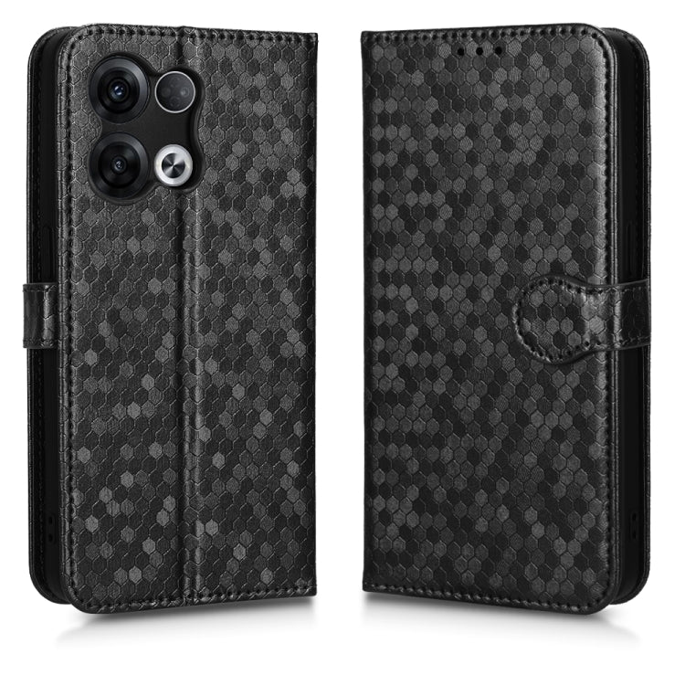 For OPPO Reno8 Pro 5G Honeycomb Dot Texture Leather Phone Case