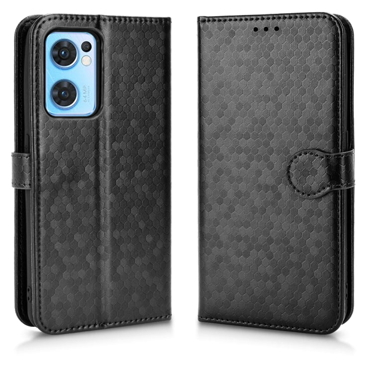 For OPPO Reno7 5G Global / Find X5 Lite Honeycomb Dot Texture Leather Phone Case