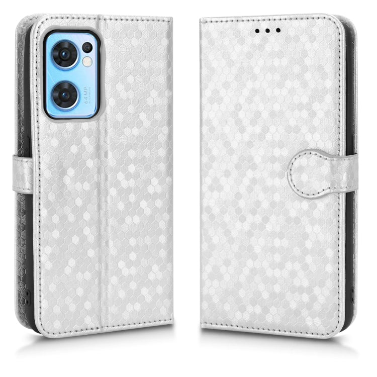 For OPPO Reno7 5G Global / Find X5 Lite Honeycomb Dot Texture Leather Phone Case