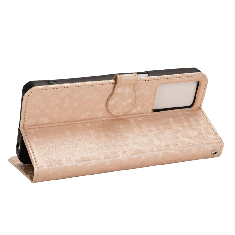 For OPPO Reno7 A JP Version Honeycomb Dot Texture Leather Phone Case