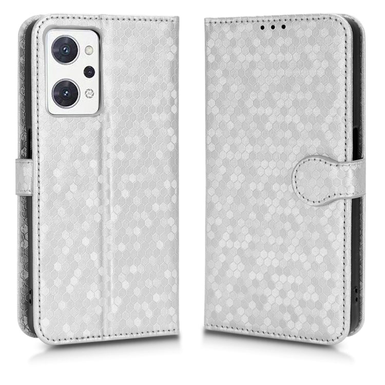 For OPPO Reno7 A JP Version Honeycomb Dot Texture Leather Phone Case