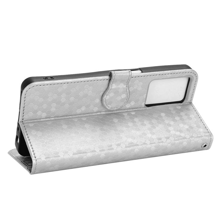 For OPPO Reno7 A JP Version Honeycomb Dot Texture Leather Phone Case