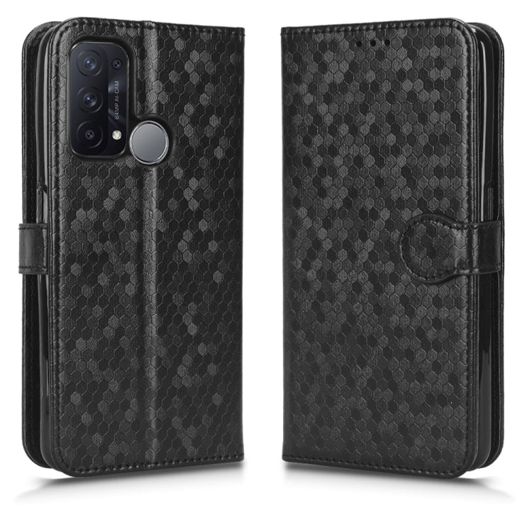 For OPPO Reno5 A Honeycomb Dot Texture Leather Phone Case
