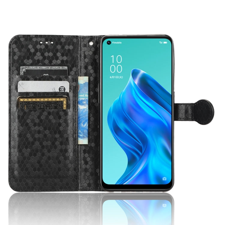 For OPPO Reno5 A Honeycomb Dot Texture Leather Phone Case