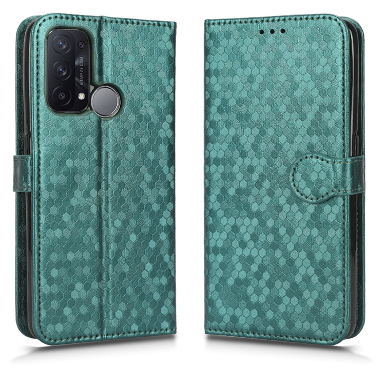 For OPPO Reno5 A Honeycomb Dot Texture Leather Phone Case