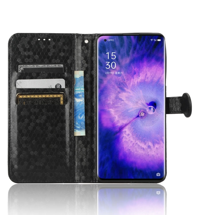 For OPPO Find X5 Honeycomb Dot Texture Leather Phone Case
