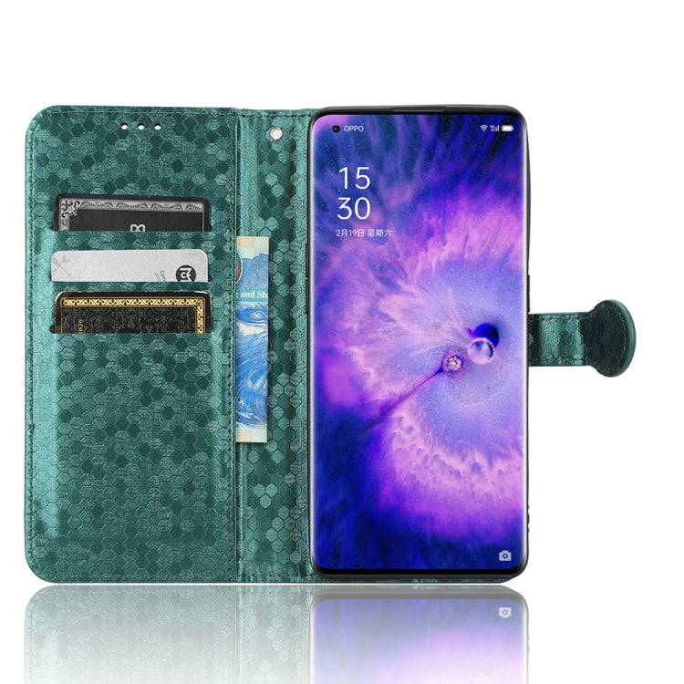 For OPPO Find X5 Honeycomb Dot Texture Leather Phone Case