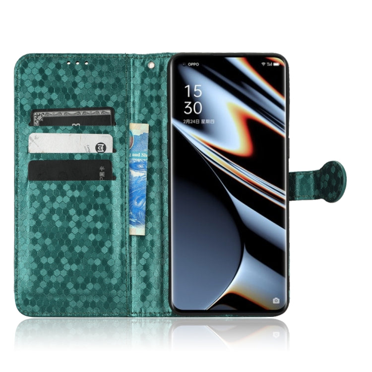 For OPPO Find X5 Pro Honeycomb Dot Texture Leather Phone Case