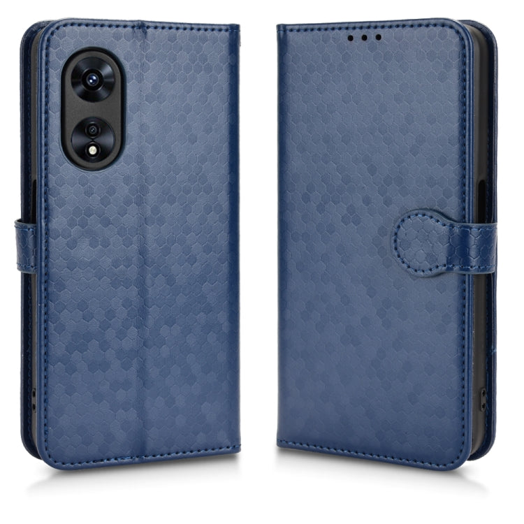 For OPPO A97 5G Honeycomb Dot Texture Leather Phone Case