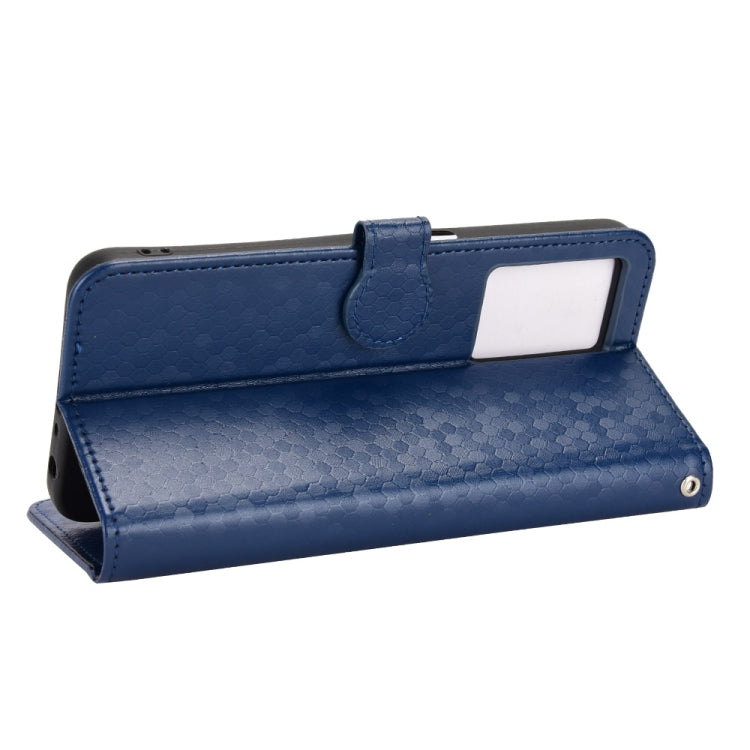 For OPPO A57 5G Honeycomb Dot Texture Leather Phone Case