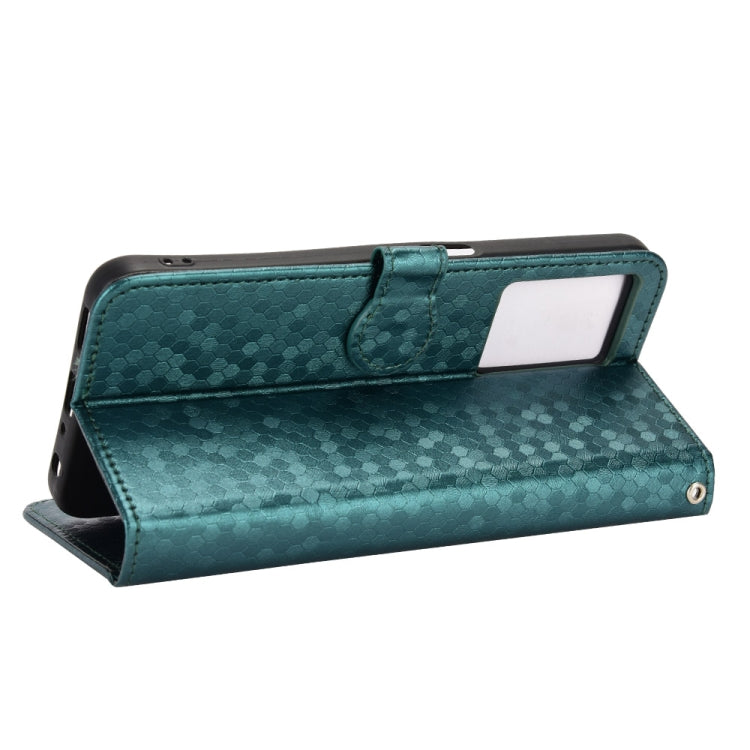 For OPPO A57 5G Honeycomb Dot Texture Leather Phone Case