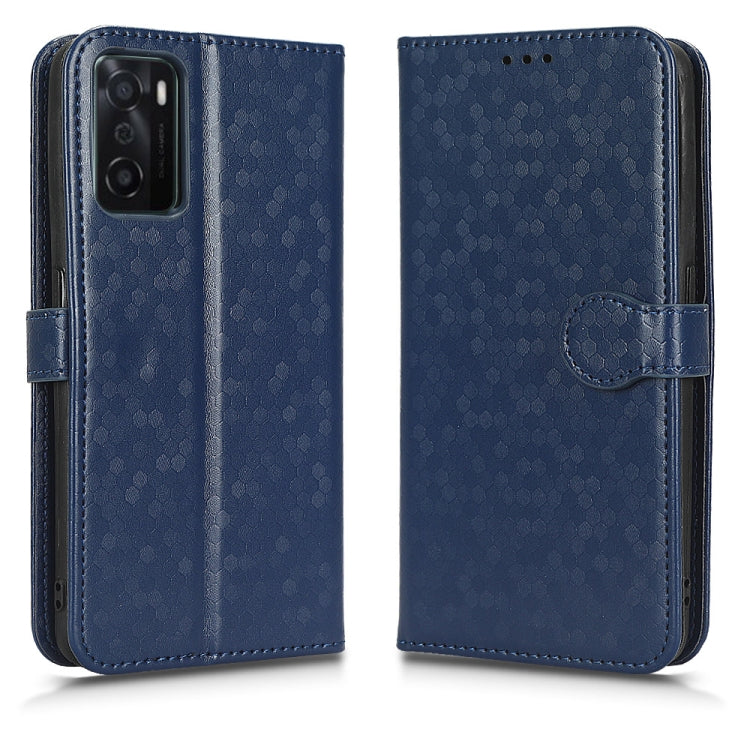 For OPPO A55s 5G / CPH2309 Honeycomb Dot Texture Leather Phone Case