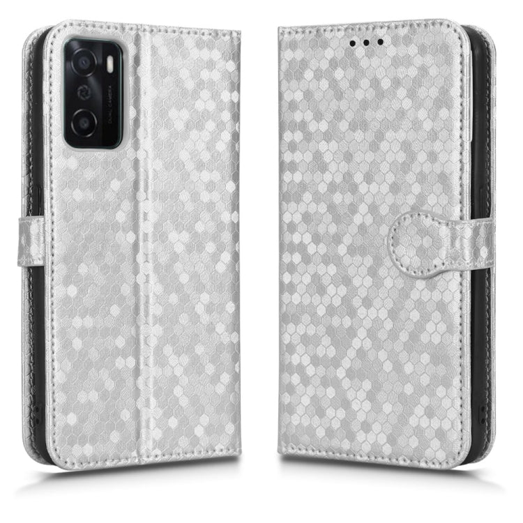 For OPPO A55s 5G / CPH2309 Honeycomb Dot Texture Leather Phone Case