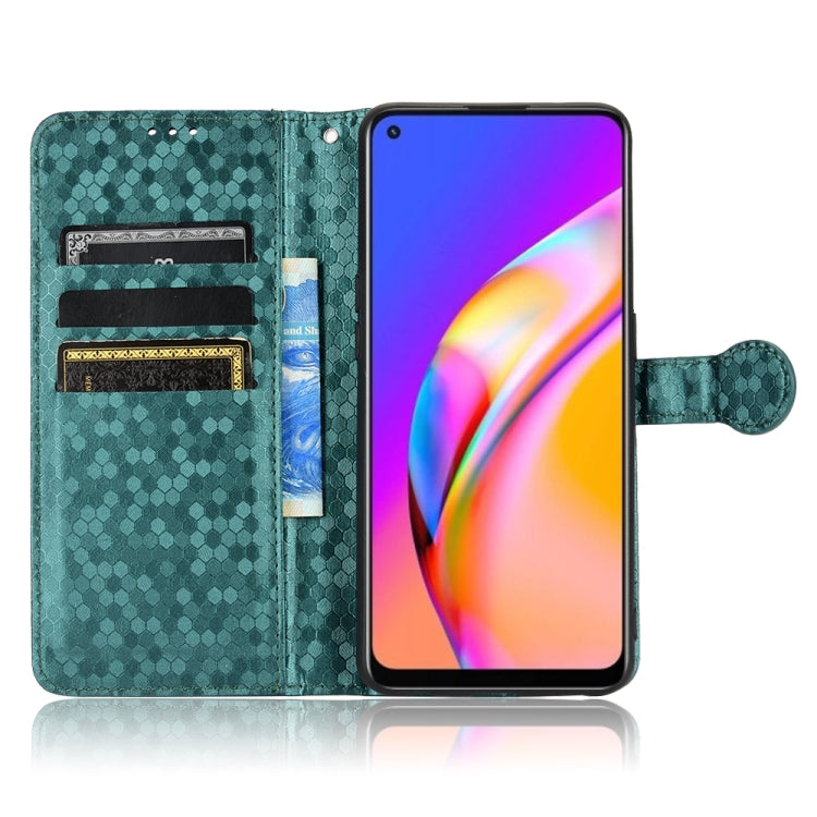 For OPPO A94 4G Honeycomb Dot Texture Leather Phone Case