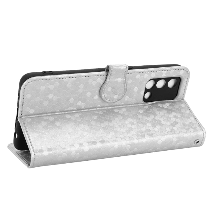 For OPPO F19 4G / A74 4G Honeycomb Dot Texture Leather Phone Case