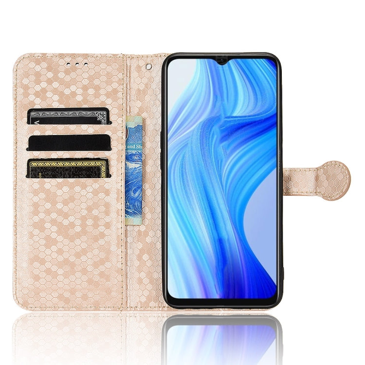 For Realme V20 5G Honeycomb Dot Texture Leather Phone Case