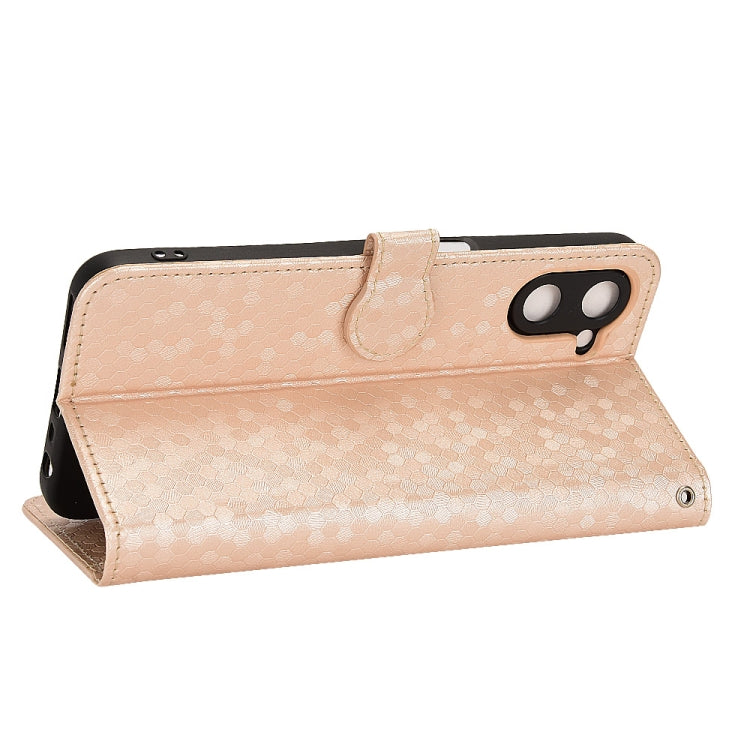 For Realme V20 5G Honeycomb Dot Texture Leather Phone Case