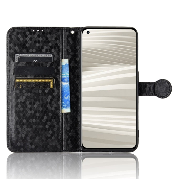 For Realme GT2 Pro Honeycomb Dot Texture Leather Phone Case