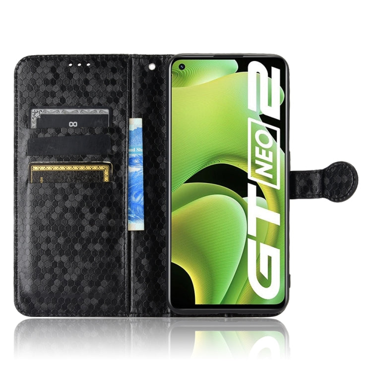 For Realme GT Neo2 Honeycomb Dot Texture Leather Phone Case