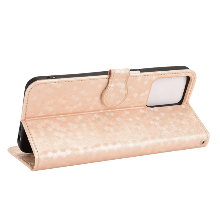 For Realme C35 Honeycomb Dot Texture Leather Phone Case