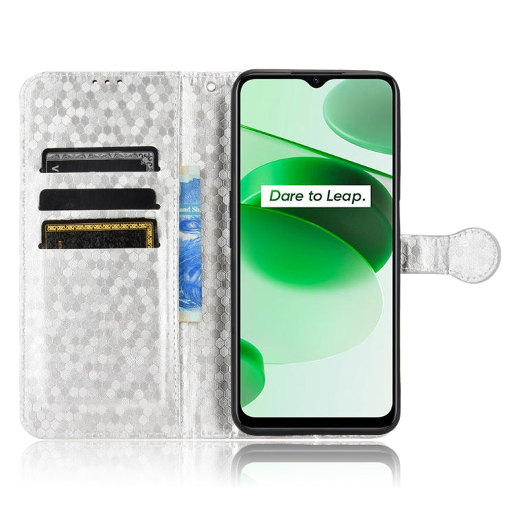 For Realme C35 Honeycomb Dot Texture Leather Phone Case